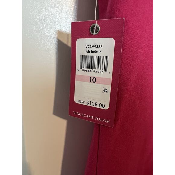 Vince Camuto Size 10 Women's Dress Fuchsia NWT Zippered Back Sheath Dress $128 - Picture 5 of 9